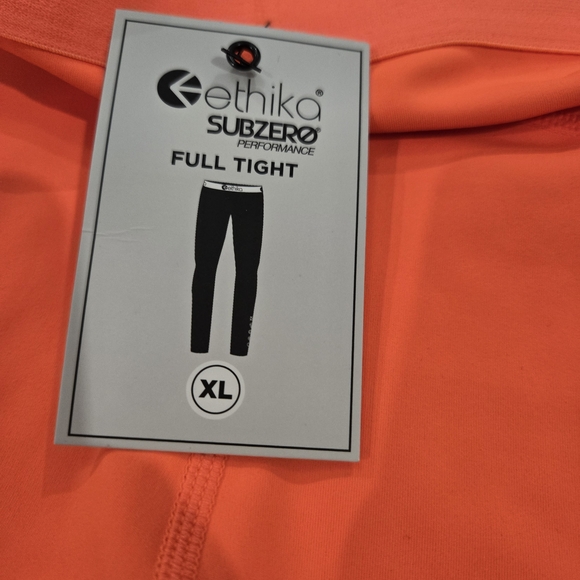 ETHIKA SUBZERO PERFORMANCE TIGHT LEGGINGS IN ORANGE SIZE XL NEW - Picture 5 of 11
